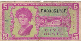 CRBX267 BILLETE EEUU 5 CENTS MILITAR BC - Non Classés