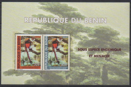 Bénin 2003 Mi. Bl. 59 Sous Espece Endemique Et Menacée Singe à Ventre Rouge Ape Monkey Affe - Benin - Dahomey (1960-...)