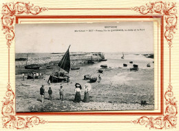 SAINT PIERRE QUIBERON    **  BATEAU A MAREE BASSE ** FEMMES AU PARAPLUIE ** MTIL ** - Other & Unclassified