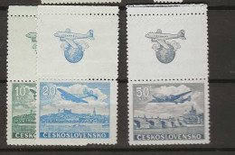 1946 MNH Tschechoslowakei, Mi 496,498, 500 (not Complete) With Tab.postfris** - Neufs