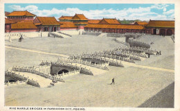 Chine - Five Marble Bridges In Forbidden City - Peking - Animé - Colorisé - Carte Postale Ancienne - Chine