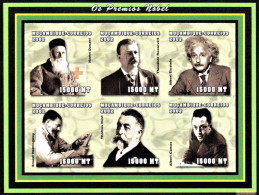 Os Prémios Nobel - Cruz Vermelha, Henri Dunant, Albert Einstein... -|- Moçambique, 2002 - MNH . Imperforated - Prix Nobel