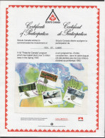 Forêts Canadiennes Certifict De Participation Avec 4 Timbres  Sc 1293-6 - Briefe U. Dokumente