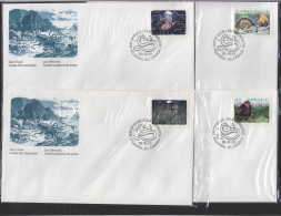 1990 Legendary Creatures: Squastash, Werewolf, Kraken, Ogopogo Sc 1289-92 Set Of 4 FDCs - 1981-1990