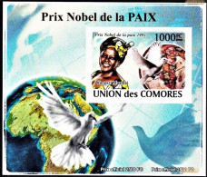 Prix Nobel De La Paix 1991 - Wangari Maathai -|- Comores 2008 - MNH . Imperforated - Comores (1975-...)