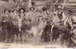 Suisse - Valais - Inden Ou Tête Noire - Cpn - En Walliser Ziegenhirte Jeunes Chevriers Costume Ziege Chevre Goat Chalet - Inden