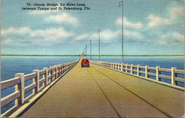 California The Gandy Bridge Connecting Tampa And St Petersburg Curteich - Tampa