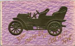 Arkansas You Auto Be In Oak Hill Embossed Gold Car  - Sonstige & Ohne Zuordnung