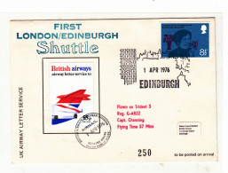 G.B. / British Airways Airmail Letter Stamps / London To Edinburgh Shuttle - Autres & Non Classés