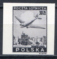 POLOGNE < ESSAI Yvert PA N° 15 < AVION SURVOLANT VARSOVIE - Prototype De Gravure - Variétés & Curiosités