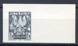 POLOGNE < ESSAI Yvert TAXE N° 134 < AIGLE - Prototype De Gravure - Variétés & Curiosités