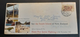 Official Opening Of The Haast Scenic Highway 6 Nov 1965 - Storia Postale