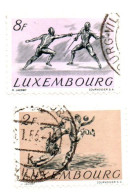 1952 - Lussemburgo 456 + 460 Sport Vari - Scherma    C1061      ---- - Fencing
