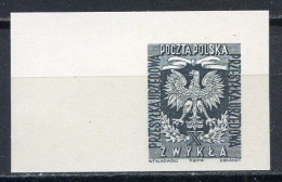 POLOGNE < ESSAI Yvert SERVICE N° 28 < AIGLE - Prototype De Gravure - Varietà E Curiosità