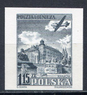 POLOGNE < ESSAI Yvert PA N° 36 < AVION SURVOLANT CRACOVIE - Prototype De Gravure - Variétés & Curiosités