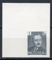 POLOGNE < ESSAI Yvert N° 589 < PRESIDENT BIERUT - Prototype De Gravure - Abarten & Kuriositäten