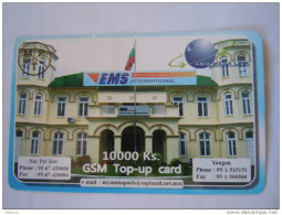 Myanmar Birmanie Burma Birma EMS International Mail Service 10000 Ks Mobile GSM Prepaid TOP UP Card EXP: 13.6.2013 - Myanmar (Burma)