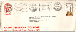 EGYPT: 1991 Cover - Airmail - Slogan - Cairo American College (CAC), Mi.1671, Al-Maridani Mosque (B175) - Cartas & Documentos