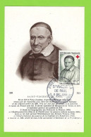 Saint-Vincent De Paul, Carte-maximum 1187 - Teología