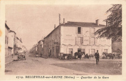 Belleville Sur Saône * Quartier De La Gare * Hôtel De La Gare J. PONCET * Villageois - Belleville Sur Saone