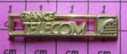 411G Pin's Pins / Beau Et Rare / FRANCE TELECOM / TOUT METAL JAUNE LOGO ANNEES 90 - France Télécom