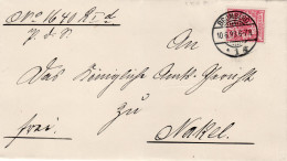 POLAND / GERMAN ANNEXATION 1893  LETTER  SENT FROM  BYDGOSZCZ / BROMBERG / TO  NAKŁO / NAKEL / - Cartas & Documentos