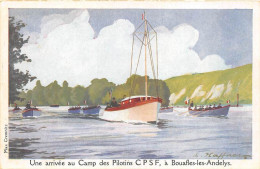 ILLUSTRATEUR - HAFFNER - MARINE - "ARRIVEE AU CAMP DES PILOTINS, BOUAFLES LES ANDELYS" - LIGUE MARITIME ET COLONIALE - Haffner