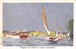 ILLUSTRATEUR - HAFFNER - MARINE - "REGATES EN RIVIERE ET CRUISER AUTOMOBILE" - LIGUE MARITIME ET COLONIALE - Haffner