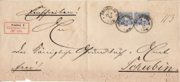 POLAND / GERMAN ANNEXATION 1876 R - LETTER  SENT FROM  BYDGOSZCZ / BROMBERG / TO  SZUBIN / SCHUBIN / - Briefe U. Dokumente