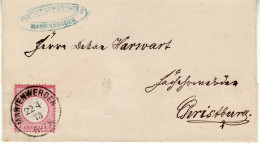 POLAND / GERMAN ANNEXATION 1873 LETTER  SENT FROM  KWIDZYŃ / MARIENWERDE / TO  DZIERZGOŃ / CHRISTBURG / - Storia Postale