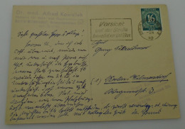 Germany-Dr.med.Alfred Kowallek- Postmark BERLIN-CHARLOTTENBURG 1947. - Private Postcards - Used