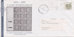 75 Jahre Heinrich Köhler - 75 Jahre Briefmarken-Auktionen In Deutschland / Bayern Franco EIN Kreuzer - Enveloppes - Oblitérées