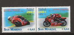 2002 MNH San Marino MI 2010-11 Postfris** - Unused Stamps
