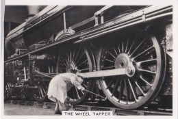 British Railways 1938 - Senior Service Photo Card - M Size - RP - 3 The Wheel Tapper - Wills