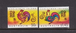 Christmas Island SG 575-576 2005 Chinese New Year, Year Of The Rooster Mint Never Hinged Set - Christmas Island