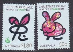 Christmas Island SG 697-698 2011 Year Of The Rabbit Set MNH - Christmas Island