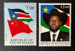 Sud-Soudan South Sudan Südsudan 2012 Mi. I & III Unissued Non émis Salva Kiir Mayardit China Flag Drapeau Fahne - Sellos