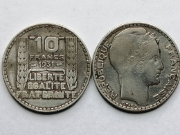 FRANCE = MONNAIE  DE 10 FRANCS  DE 1931 EN ARGENT - 10 Francs