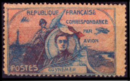 Airplaine - GUYNEMER - Correspondance Par Avion - Airmail  - Used - PAR AVION - 1920 - Label - Autres & Non Classés