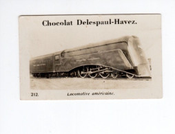 Etats Unis USA Chromo/photo Locomotive Americaine Train Pub: Delespaul-Havez  Bien 65 X 40 Mm 2 Scans - Autres & Non Classés