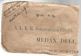 51951 ) Cover India Postmark Medan Madras - Omslagen