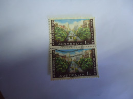 AUSTRALIA USED PAIR STAMPS OLYMPIC GAMES 1956  MELBOURNE - Verano 1956: Melbourne