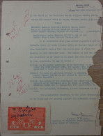 Indien Dokument Von 1956 Mit Einer Gebührenmarke/Steuermarke - Brieven En Documenten