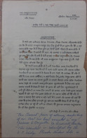 Indien Dokument Von 1950 Mit Zwei Gebührenmarken/Steuermarken - Lettres & Documents