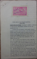 Indien Dokument Von 1955 Mit Einer Gebührenmarke/Steuermarke - Storia Postale