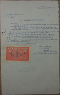 Indien Dokument Von 1955 Mit Einer Gebührenmarke/Steuermarke - Brieven En Documenten