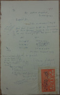 Indien Dokument Von 1955 Mit Einer Gebührenmarke/Steuermarke - Briefe U. Dokumente