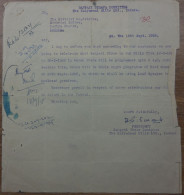 Indien Dokument Von 1955 Mit Einer Gebührenmarke/Steuermarke - Storia Postale