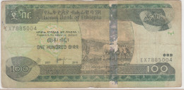 Ethiopia 100 Birr 2007-2015 PICK-52 F / VG Africa Paper Money, Banknote - Etiopia