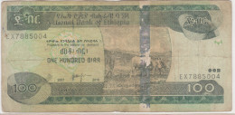 Ethiopia 100 Birr 2007-2015 PICK-52 F / VG Africa Paper Money, Banknote - Ethiopia